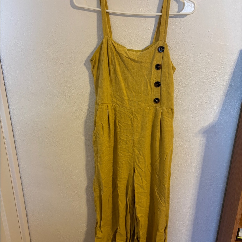 Mustard Yellow Button-Front Jumper